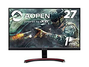 AOPEN ゲーミングモニター 27MX1bmiix 27インチ 75Hz 1ms TN フルHD PS4 FPS向き HDMI×2 スピーカー内蔵 VESA Free Sync ディス