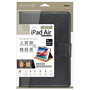 Digio2 iPad Air 2019 / iPad Pro 10.5 用 PUレザージャケット ブラック TBC-IPA1908BK(中古品)
