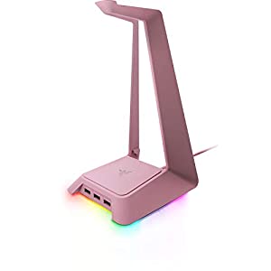 Razer Base Station Chroma Quartz Pink ヘッドホンスタンド ピンク USBハブ 3ポート RGB【日本正規代理店保証品】 RC21-0119020