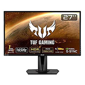 ASUS ゲーミングモニター TUF Gaming VG27AQ 27インチ/WQHD/IPS/165Hz/1ms/HDR/HDMI×2DP/G-SYNC Compatible/ELMB/スピーカー/3