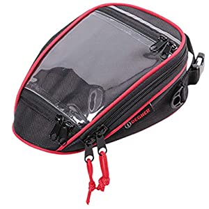 デグナー(DEGNER) マグネット式タンクバッグ/MAGNET TYPE TANK BAG レッドパイピング NB-171(中古品)