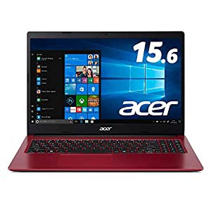 Acerノートパソコン Aspire3 A315-34-F14U/R Windows 10 CeleronN4000 4GB 256GBSSD 15.6型 レッド(中古品)