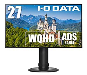 IODATA モニター 27インチ WQHD フレームレス ADSパネル (HDMI×3/DisplayPort×1/スピーカー付/高さ調整/縦横回転/3年保証/土日