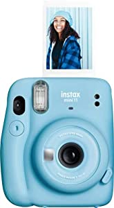 Fujifilm Instax Mini 11インスタントカメラ+MiniMateアクセサリーバンドル+ Fuji Instax Film バリューパック (40シート)アクセサリーバンドル カラーフィルタ 富士フイルム チェキ instax mini11 スカイブルー INS MINI 11 BLUE 1