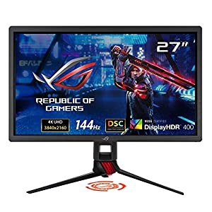 ASUS 4K DSCゲーミングモニター ROG STRIX XG27UQ 27インチ IPS 144Hz 1ms DisplayHDR400 DCI-P3 90% Adaptive Sync(中古品)