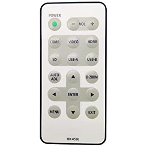 Okelet RD-459E プロジェクターのリモコン、に適しています NEC RD-460J/ NP-L51WJD/ NP-L102WJD/ NP-L50WJD(中古品)