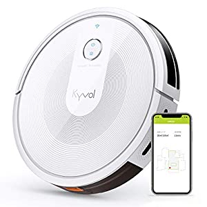 Kyvol E30 ロボット掃除機 2800Pa 強力吸引 弓形働く マッピング機能 150分間連続稼働 超薄型静音設計 小型ロボット掃除機 衝突