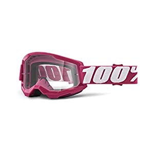 100% Strata 2 モトクロス&amp;マウンテンバイクゴーグル - MXおよびMTBレーシング保護アイウェア(フレッチャー-クリアレンズ)(中古