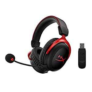 HyperX Cloud II ワイヤレスゲーミングヘッドセット 7.1バーチャルサラウンドサウンド対応 30時間長持ちバッテリー レッド PS4/P