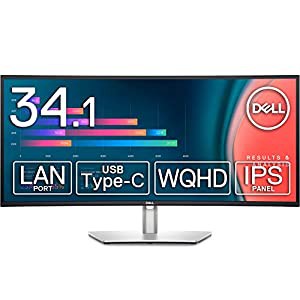 Dell U3421WE 34.14インチ 曲面 USB-Cハブモニター (3年間無輝点交換保証/WQHD/IPS非光沢・1900R曲面/USB-C・DPx2・HDMIx2/高さ