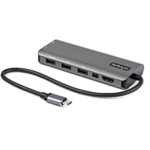 StarTech.com USB Type-Cマルチ変換アダプター/USB-C - 4K60Hz HDMI または Mini DisplayPort/100W Power Deliveryパススルー対