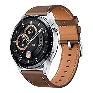 HUAWEI WATCH GT 3 46mm スマートウォッチ 1.43インチAMOLEDタッチディスプレイ 長時間駆動バッテリー デュアルバンド5種GPS対応