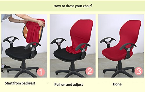 オフィスチェアカバー 事務椅子 カバー 回転座椅子背もたれ カバー 着脱可能 シルバーの通販はau Pay マーケット Cente