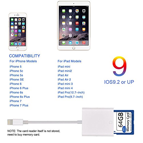 Iphone Ipad専用lightning Sdカードカメラリーダー 写真 ビデオ転送 Microメモリsdカードリーダー ホワイト の通販はau Pay マーケット Cente