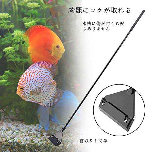 水槽スクレーパー プロレイザー アクアリウムクリーナーセット 魚タンク クリーニングブラシ ゴミ取り 掃除用品 多機能 ステンレスの通販はau Pay マーケット Cente