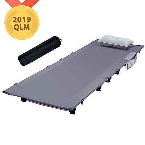 Qlm アウトドアベッド キャンプコット 折り畳み式ベッド キャンピングベッド 超軽量 耐荷重0kg 約幅cm 枕 収納バッグ付き 折りの通販はau Pay マーケット Cente