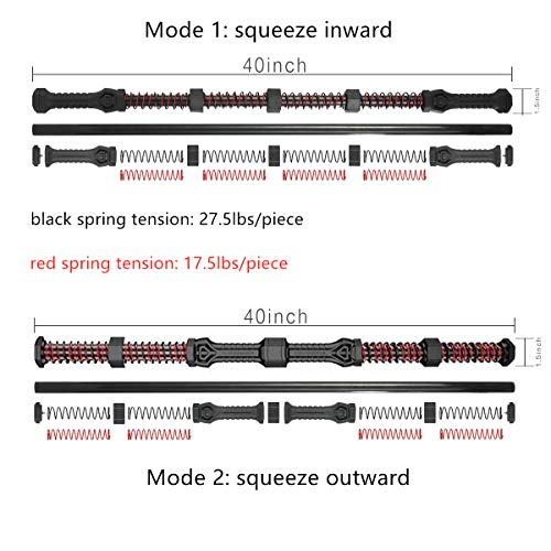 Cente Fitlaya Fitness ボディブレード アームバー エキスパンダー 胸筋 背筋 前腕 肩 腹 腰 30 80 Kg 103 Cm レッド ブラック の通販はau Pay マーケット Cente