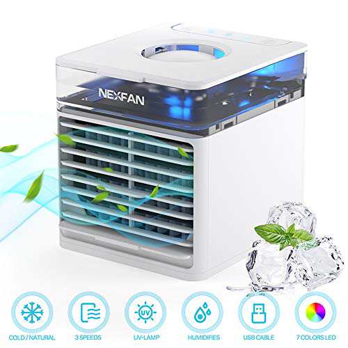 Nexfan冷風扇 扇風機 スポットクーラー ミニエアコンファン 冷却機能 三段階風量調節 Uv ｃ紫外線ライト 500ml大容量 Usb給電 7ライト付の通販はau Pay マーケット オリエントショップ