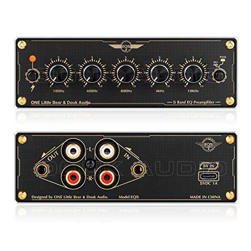Nobsound EQ5 Mini 5バンド EQ プリアンプ イコライザー ステレオ ホーム/カー オーディオプロセッサー