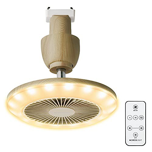 ドウシシャ サーキュライト ソケットモデル 引掛シーリング式 ライトウッド 電球色 810lm(電球60W相当)､485lm(電球40W相当) 調光2段切替 リモコン付 DSLH60LLW