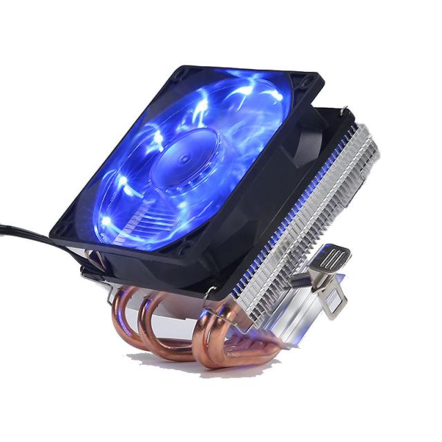 4銅管ファンCPUクーラーLED CPU冷却ファンPWMサイレントCPU