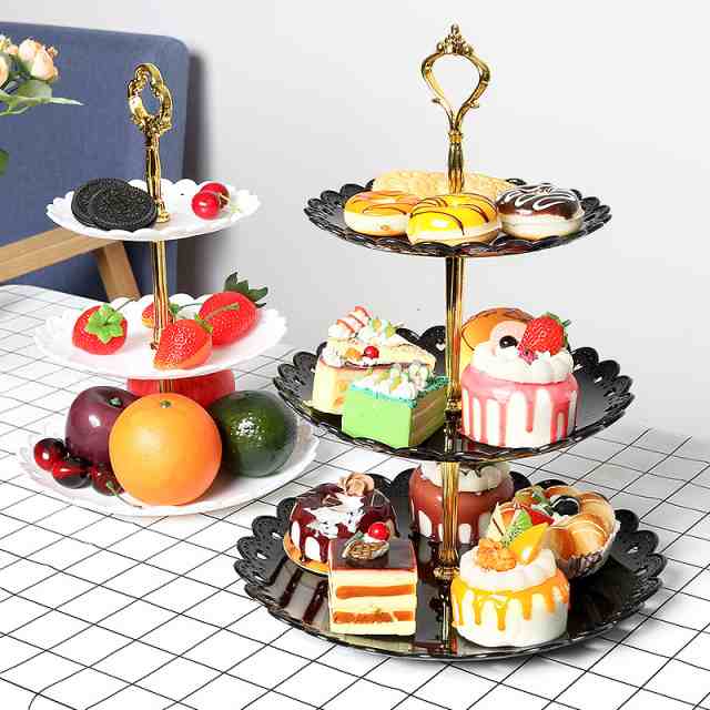 ケーキスタンド 3層 北欧風 組み立て式 手入れ簡単 お菓子 ケーキスタンド 3層 北欧風 組み立て式 手入れ簡単 お菓子