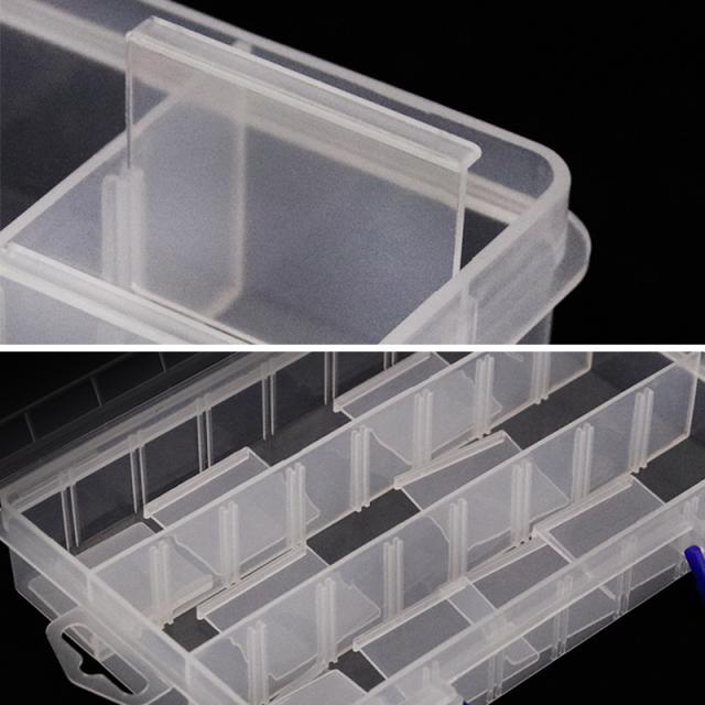 釣り道具箱調節可能なプラスチック釣りルアーフックタックルボックス