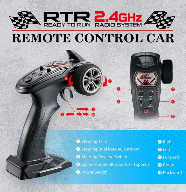 4WDリモートコントロールビークル1:10大型フット46km高速ドリフトカー玩具 4WDリモートコントロールビークル1:10大型フット46km高速ドリフトカー玩具