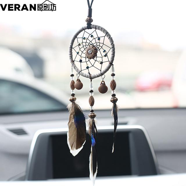 車のペンダント手工芸ドリームキャッチャーフェザー吊り車のバックミラーの装飾自動装飾の通販はau Pay マーケット Blue Field