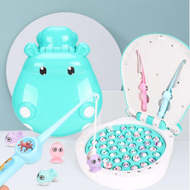 電気回転キッズ釣りおもちゃプレイゲームミュージカル魚プレートセット磁気おもちゃ用子供ギフト