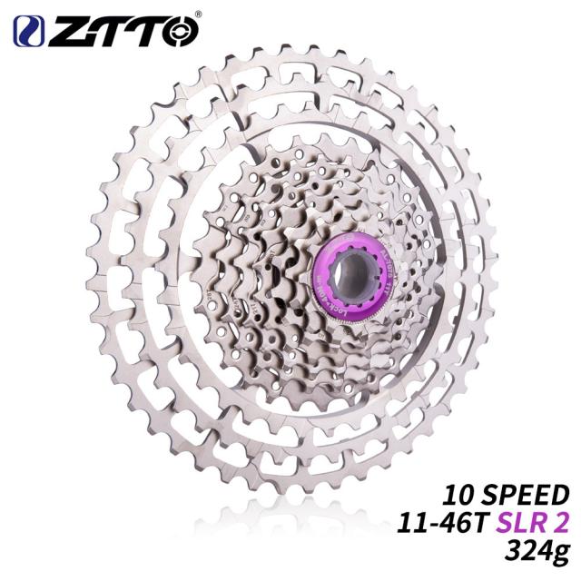 ZTTO 10スピード自転車11-46T CNCレインボーカセット10s超軽量11-46Tフリーホイール ZTTO 10スピード11-46T自転車カセットフリーホイール対応10sフリー