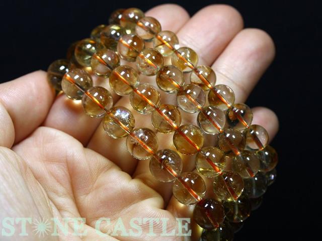 ☆高品質☆【天然石 ブレスレット】シトリンファントムアイリスクォーツ (3A) (約10〜10.5mm) パワーストーン 母の日 ギフト