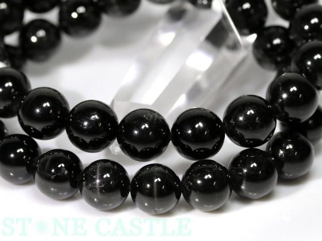 ☆高品質☆【天然石 ブレスレット】ブラックスター (最高級) (約10〜10.5mm) (ケース付) 母の日 ギフトの通販は