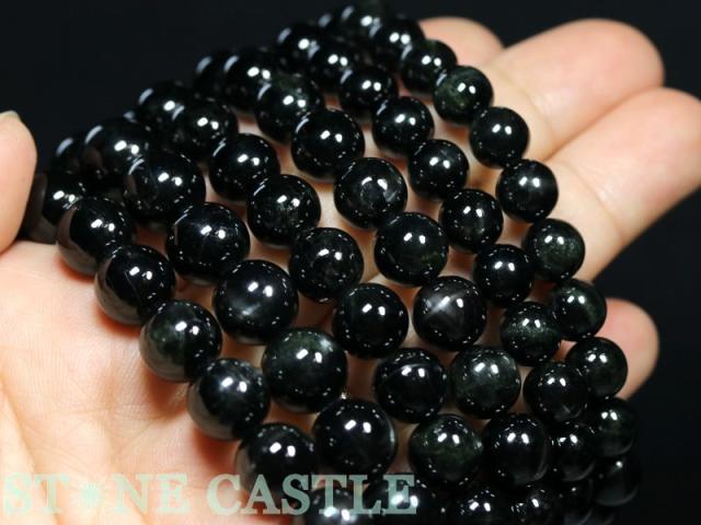 ☆高品質☆【天然石 ブレスレット】ブラックスター (最高級) (約10〜10.5mm) (ケース付) 母の日 ギフトの通販は