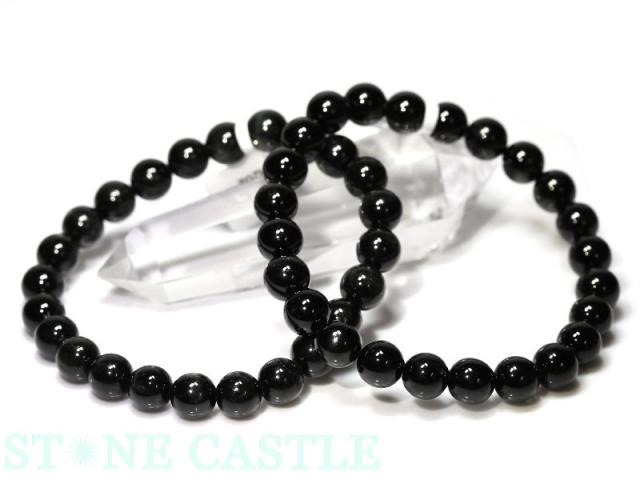☆高品質☆【天然石 ブレスレット】ブラックスター (最高級) (約7.5〜8mm) 母の日 ギフトの通販は