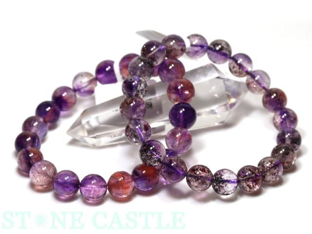 ☆高品質☆【天然石 ブレスレット】ラベンダースーパーセブン (5A) (約10.5〜11mm) (ケース付) 母の日 ギフト