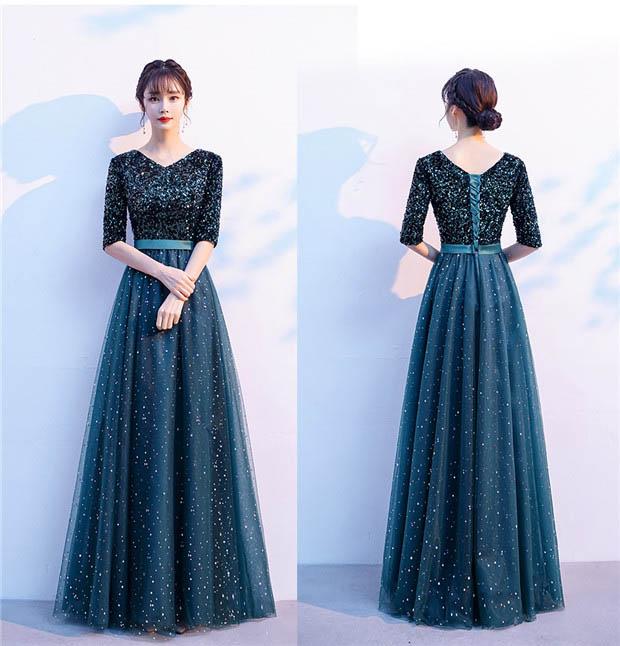 レビュー投稿で+5%還元】パーティードレス ロングドレス エレガント