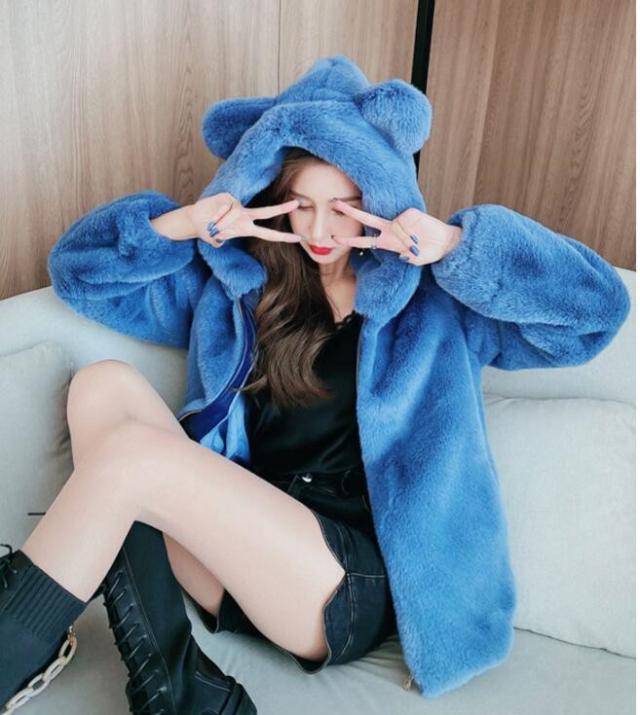 レビュー投稿で+5%還元】コート うさぎ 大きいサイズ パーカー