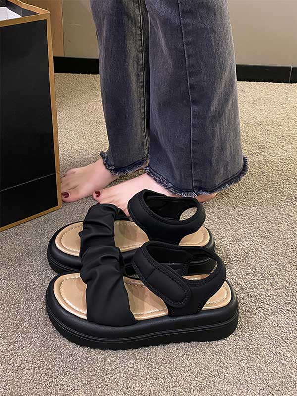 【レビュー投稿で+5%還元】スポーツサンダル 厚底 レディース コンフォート 歩きやすい 軽量 美脚効果 スポサン 厚底サンダル ビーチサンダル 厚底靴 カジュアル 夏 黒 ホワイト20.5 21.5 22.0 22.5 -25.0の通販は