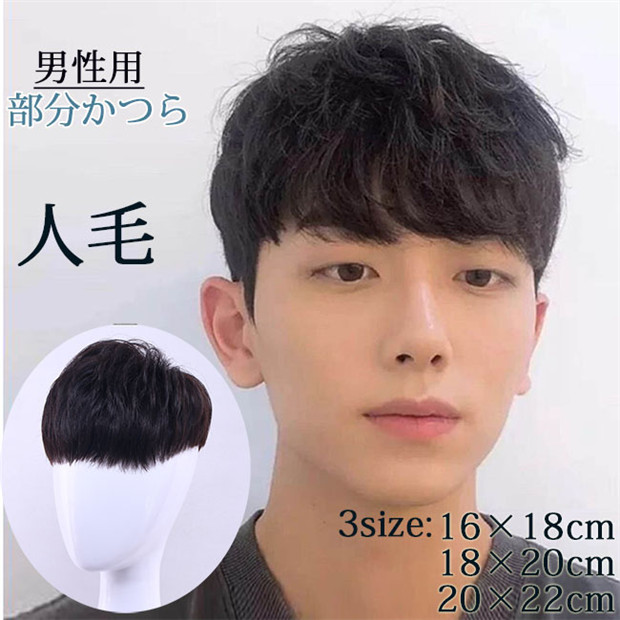【レビュー投稿で+5%還元】部分ウィッグ メンズウィッグ かつら ヘアピース メンズ 人毛 ナチュラルブラック ポイントウィッグ 付け毛 脱毛症 薄毛 白髪隠れ トップカバー 普段使い