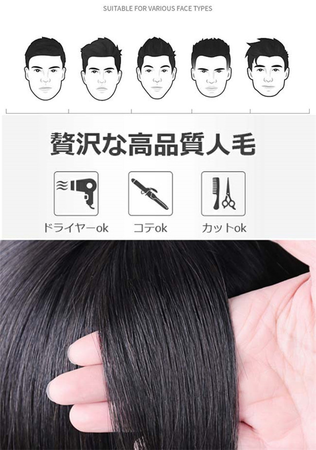 レビュー投稿で+5%還元】部分ウィッグ メンズウィッグ かつら