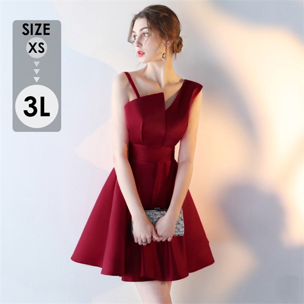 ドレス 大人 ピアノ発表会 ドレス 演奏会 結婚式 大きいサイズ パーティードレス ノースリーブ 膝丈ドレス ショート丈ドレス お呼ばれ 20代 30代 可愛い