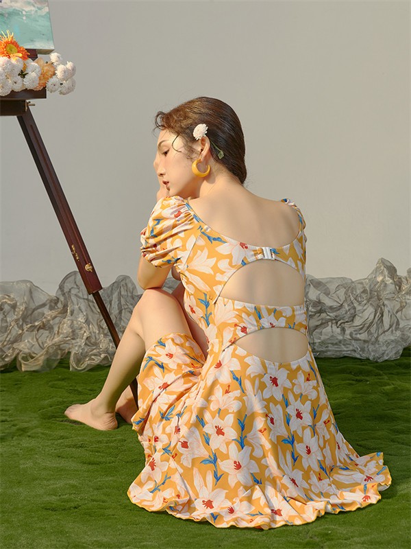 ワンピース水着 セクシー レディース 水着 半袖 体型カバー 可愛い