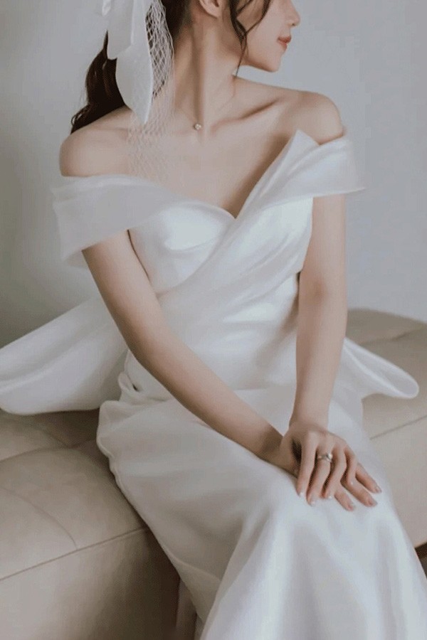 花嫁 ウェディングドレス プリンセスライン 白ドレスワンピース