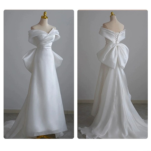 花嫁 ウェディングドレス プリンセスライン 白ドレスワンピース