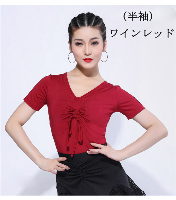 社交ダンス　スタンダード　ラテン　トップス レビュー投稿で+5%還元】社交ダンス トップス ダンスウェア 半袖 袖
