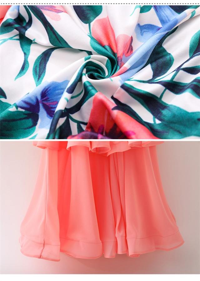 社交ダンス ドレス ロングドレス フリル モダンドレス ピンク グリーン