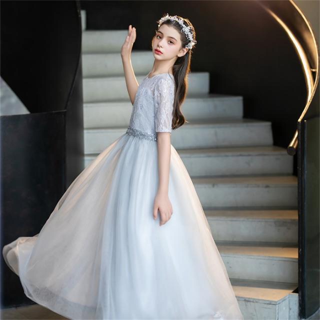 ピアノ発表会 ドレス 子供 女の子 発表会ドレス 五分袖 子ども