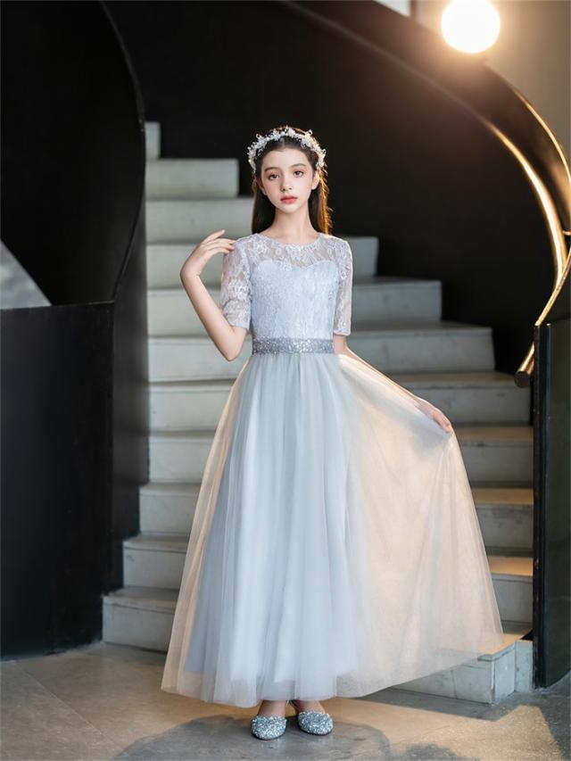 ピアノ発表会 ドレス 子供 女の子 発表会ドレス 五分袖 子ども