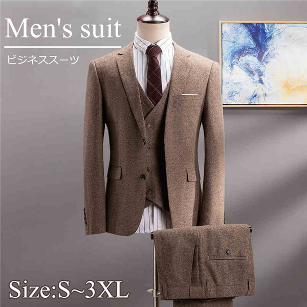 【レビュー投稿で+5%還元】メンズ 2つボタン シングル スリム メンズスーツ シャツ付き ビジネススーツ おしゃれ 春 夏 スーツ セットアップ 結婚式 フォーマルスーツ オシャレ 大きいサイズ カジュアルスーツ パーティー 結婚式 面接 dg325g4